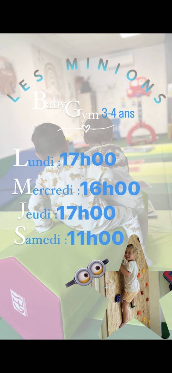 Ateliers collectifs de BABY GYM pour les enfants de 3 à 4 ans près de Sanary sur mer